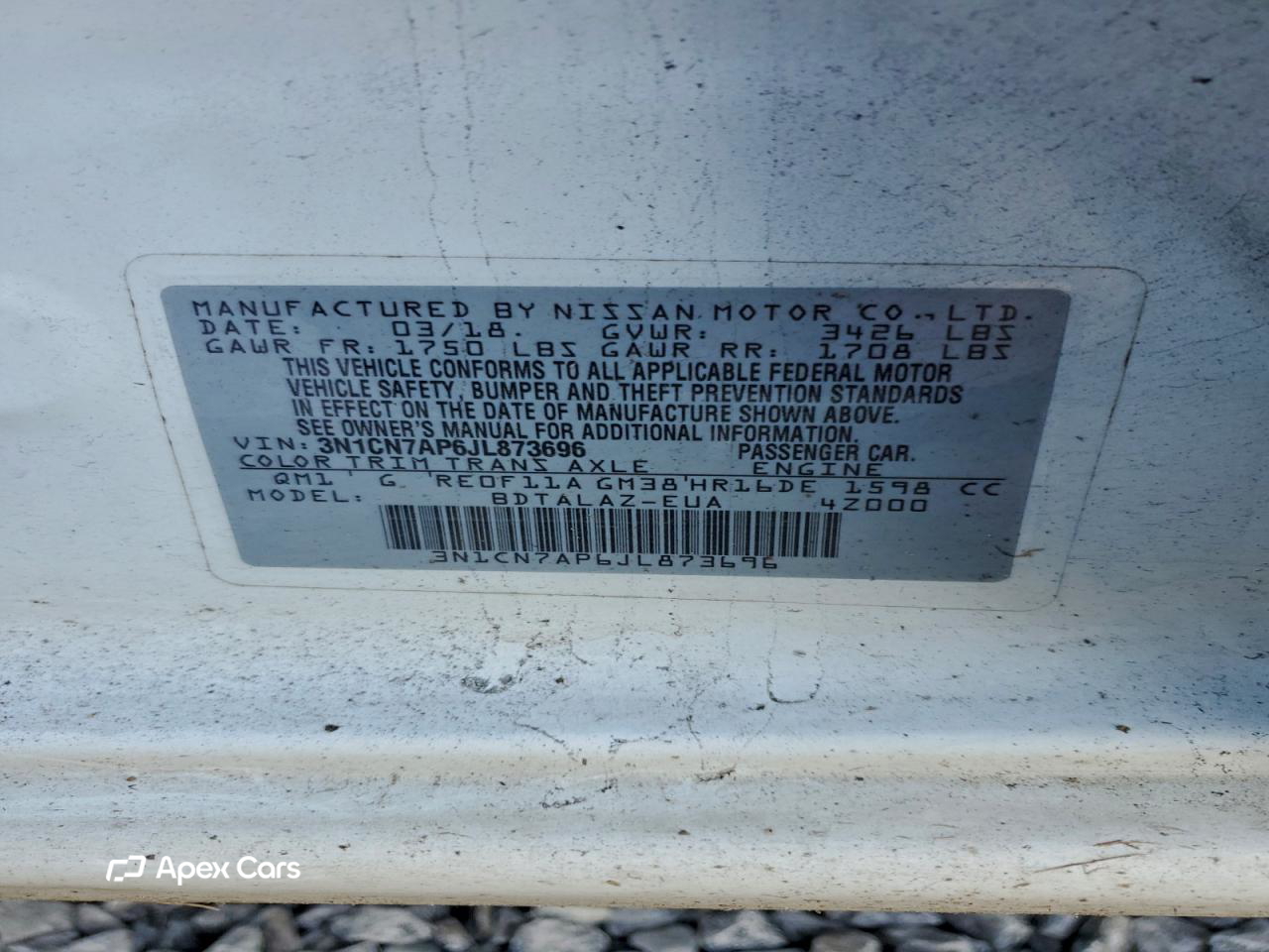 Nissan Versa 2018