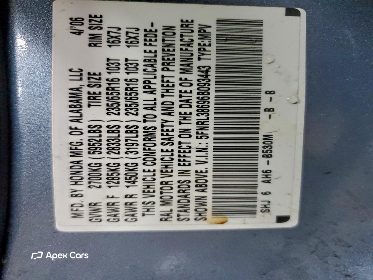 Honda Odyssey 2006