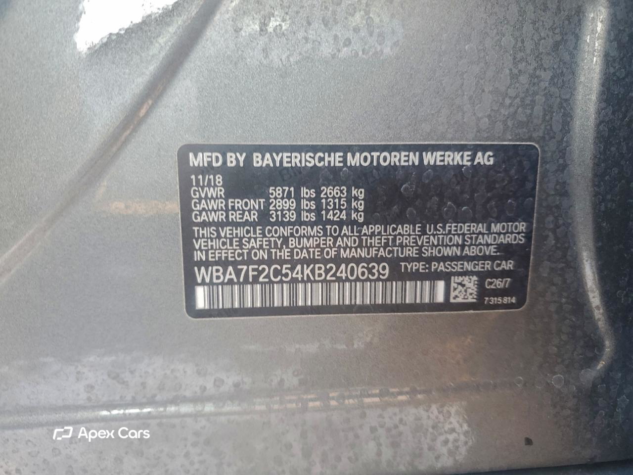 BMW Series 7 2019