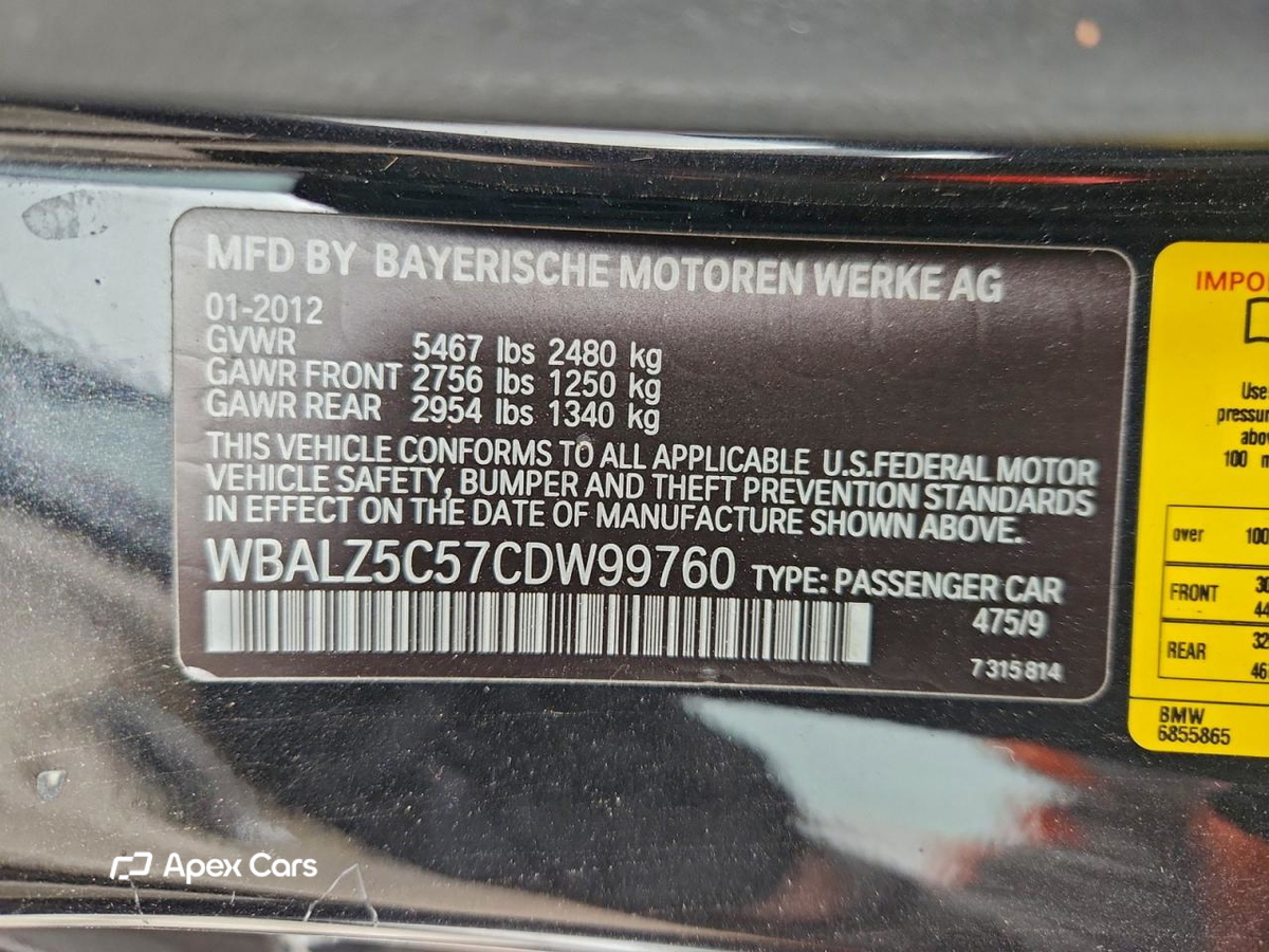 BMW Series 6 2012