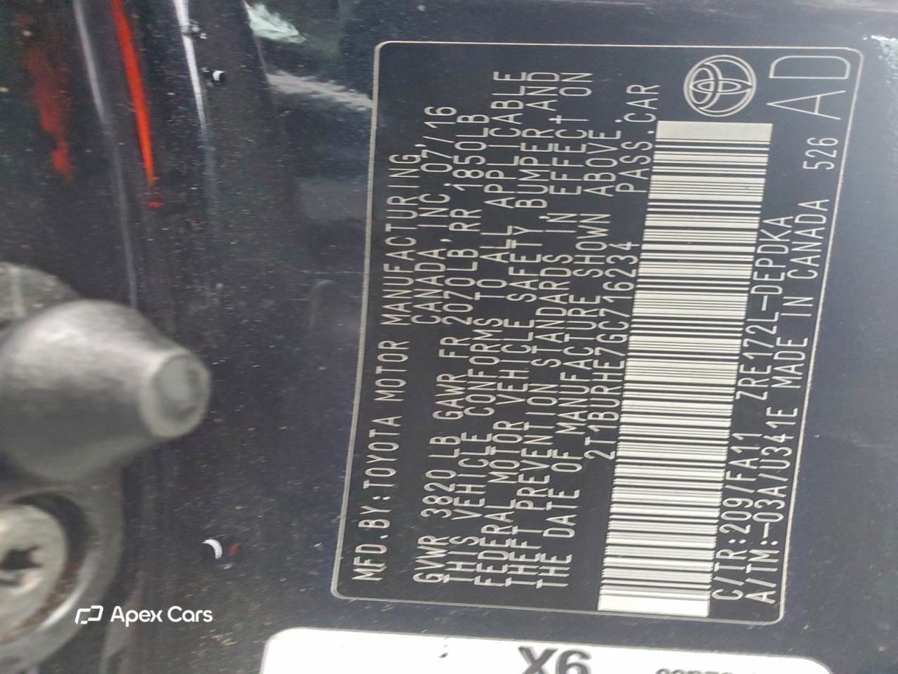 Toyota Corolla 2016