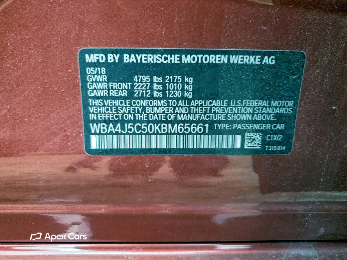 BMW Series 4 2019
