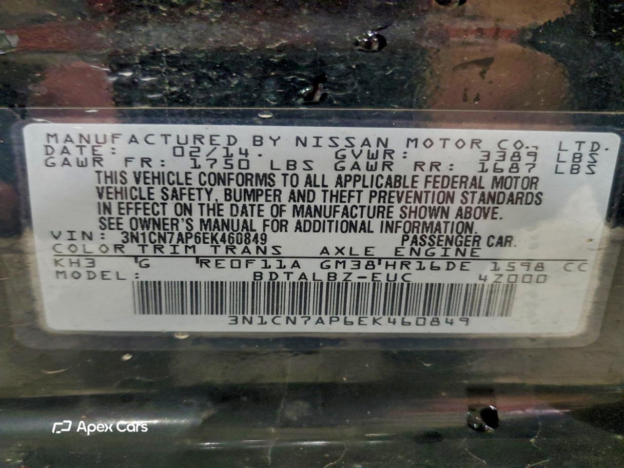 Nissan Versa 2014
