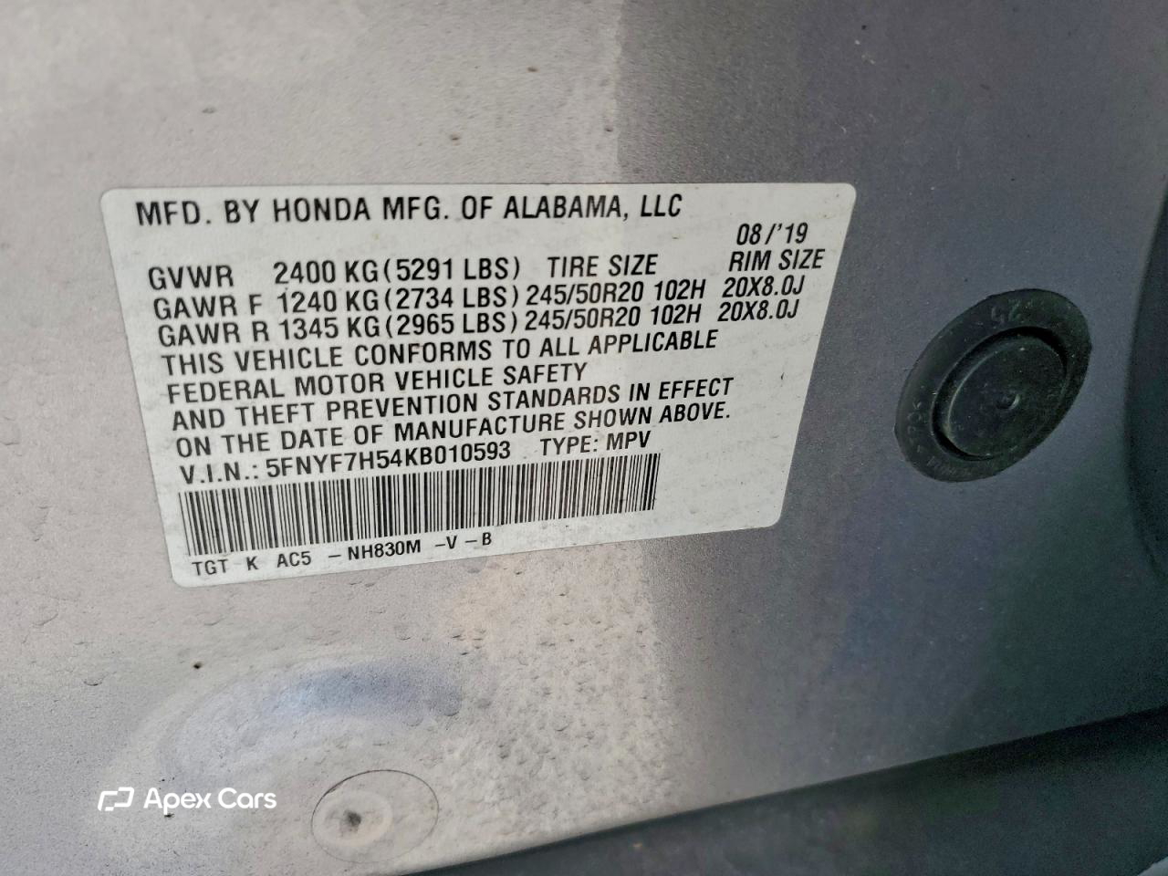 Honda Passport 2019