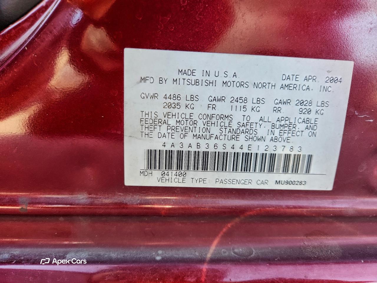 Mitsubishi Galant 2004