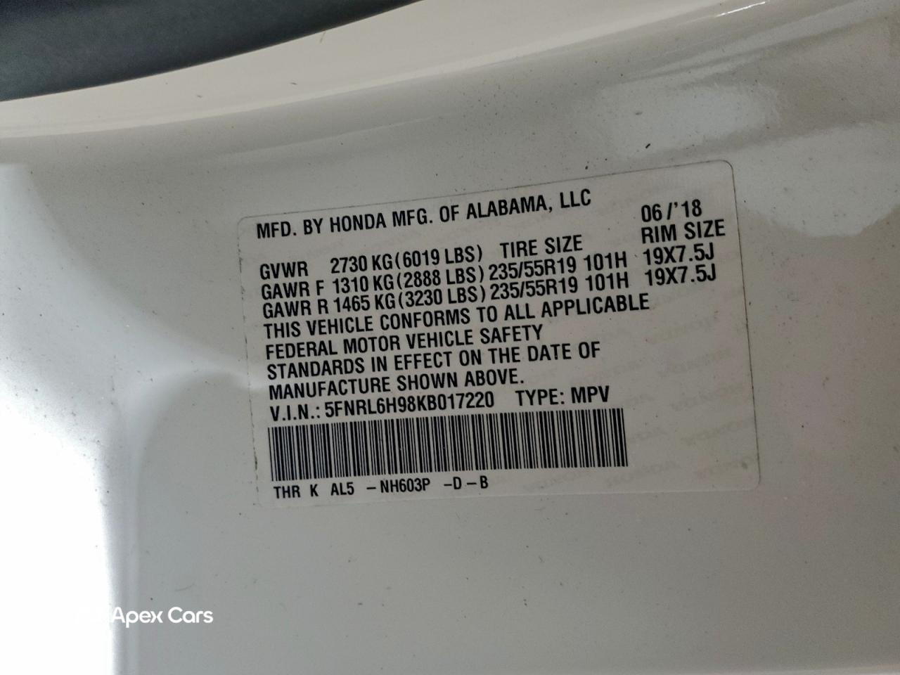 Honda Odyssey 2019