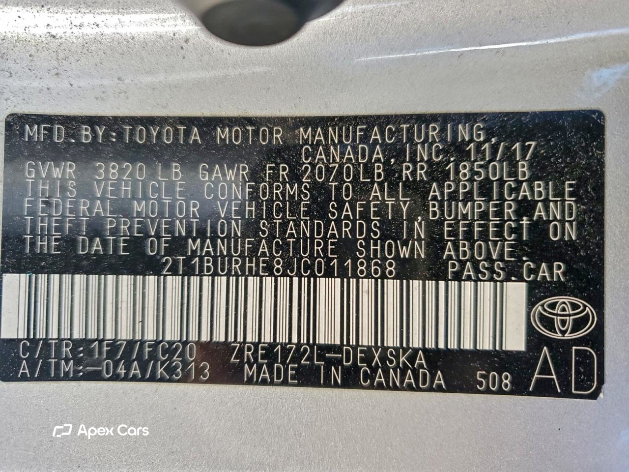 Toyota Corolla 2018