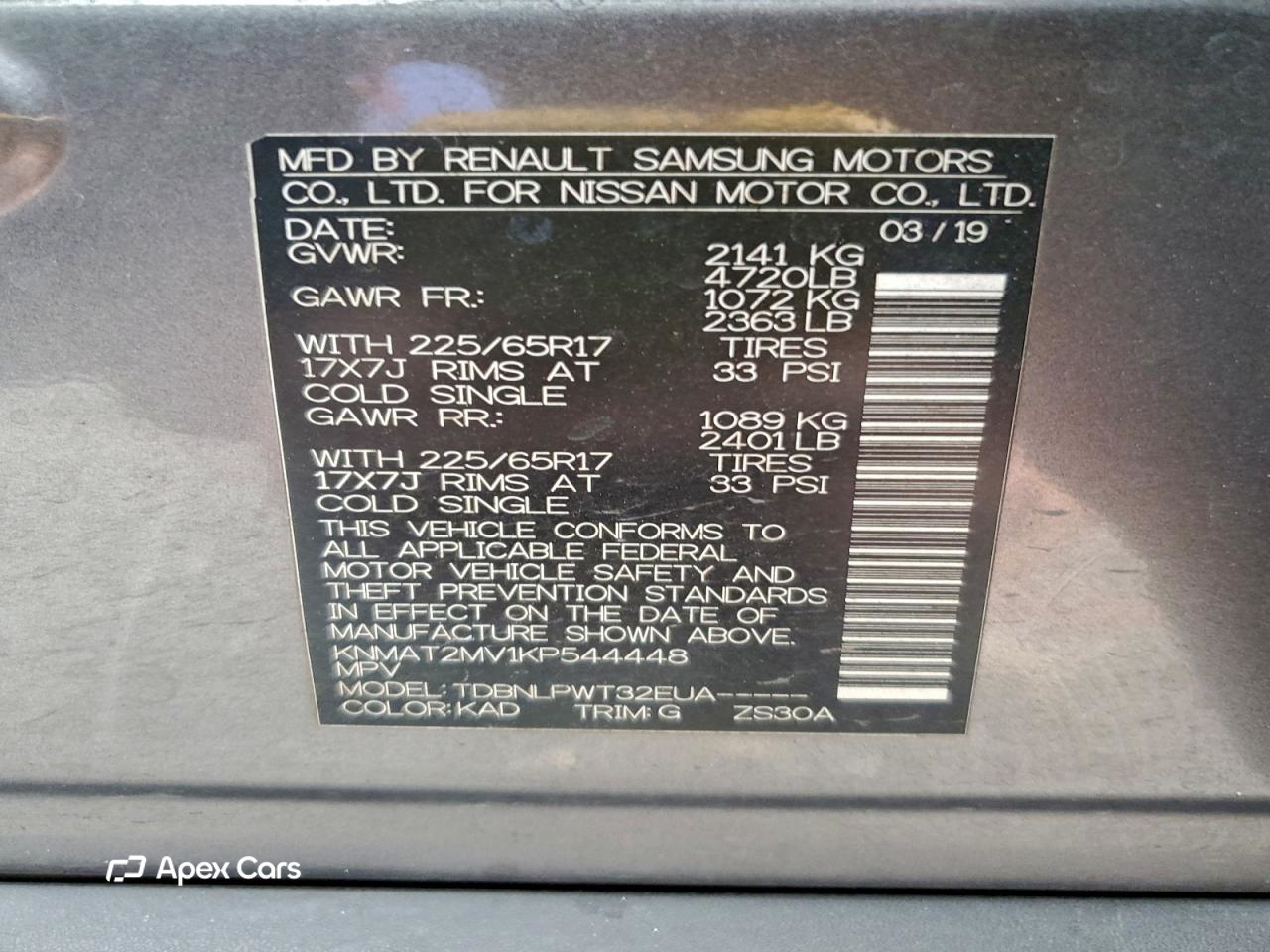Nissan Rogue 2019