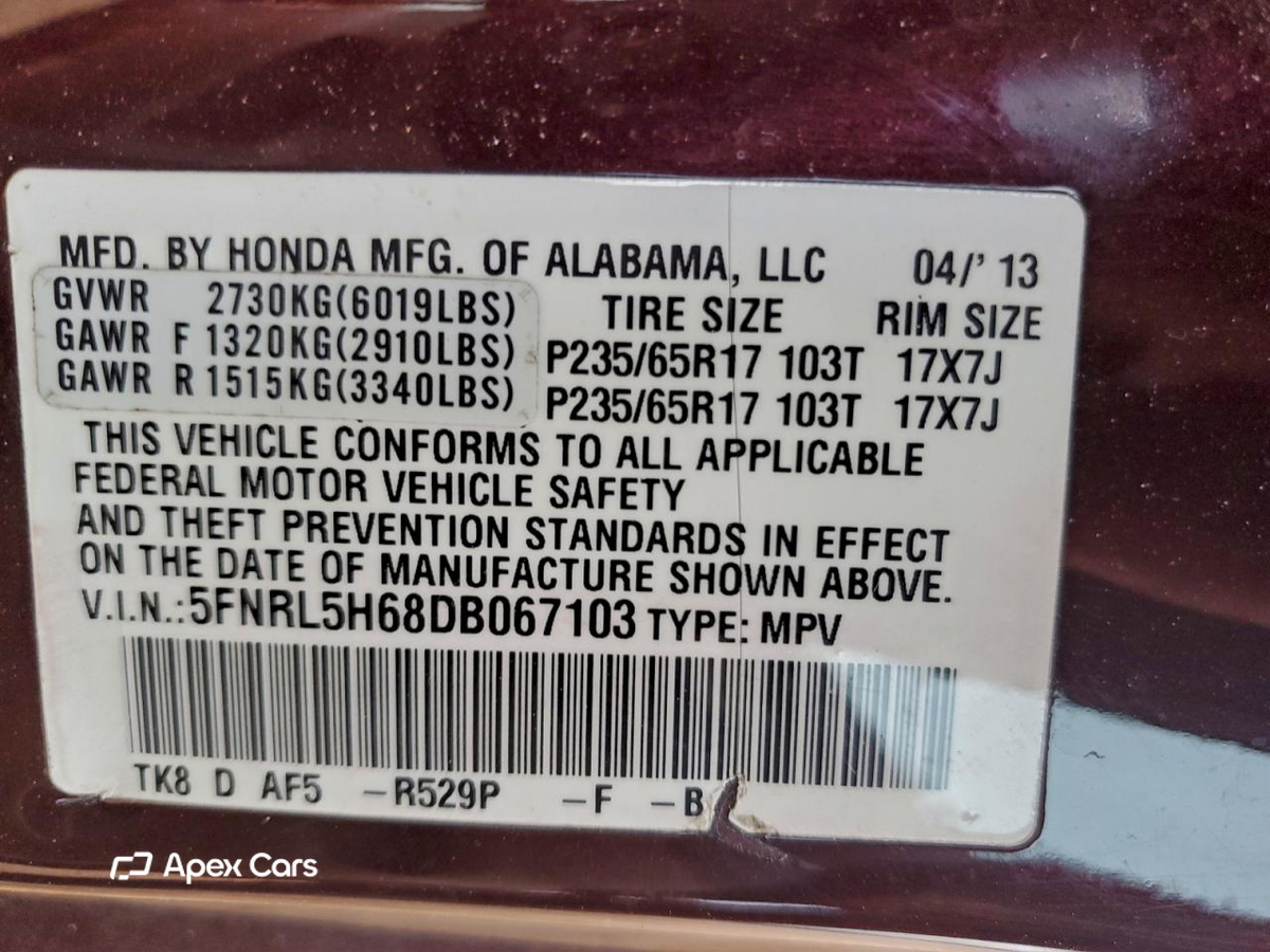 Honda Odyssey 2013