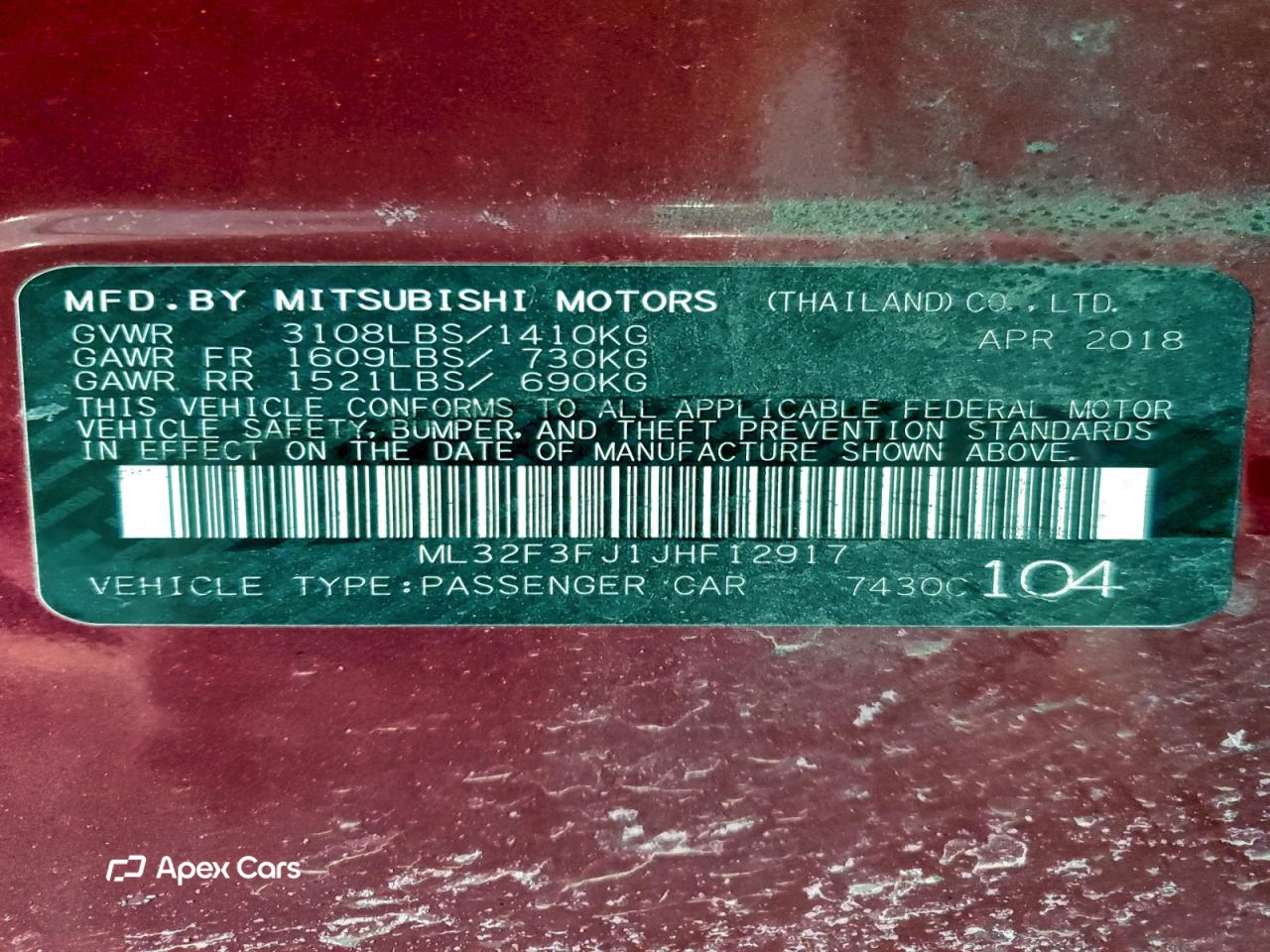 Mitsubishi Mirage 2018