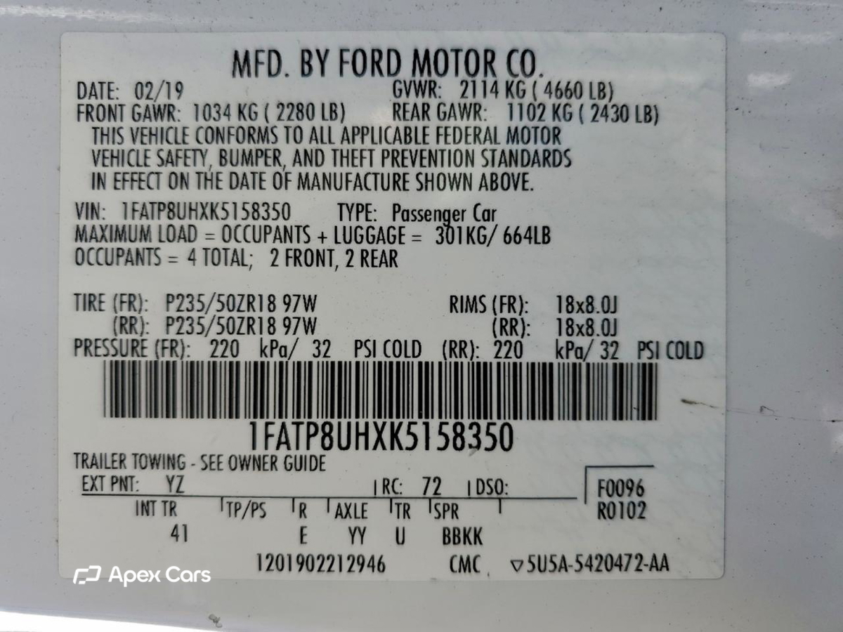 Ford Mustang 2019