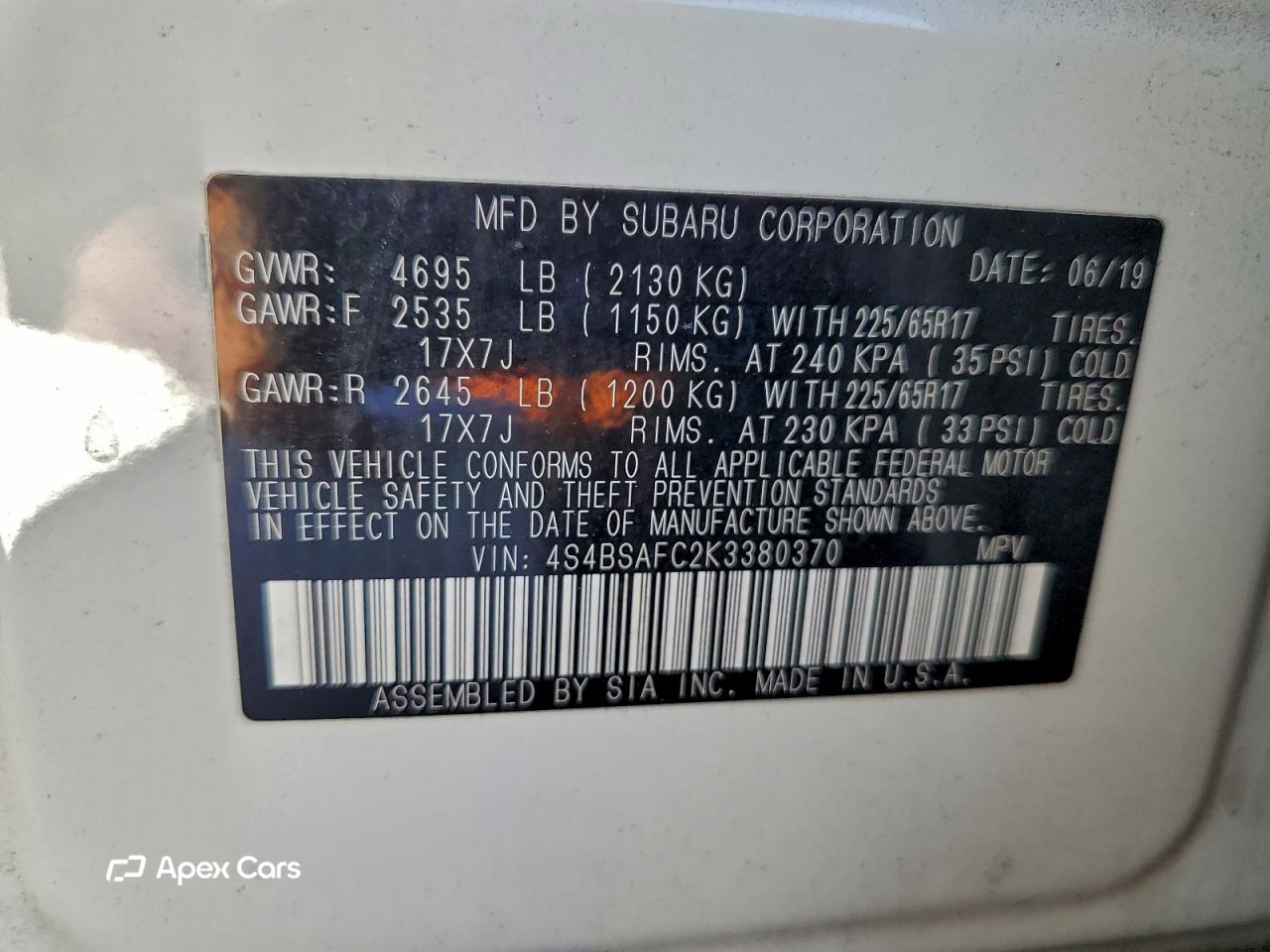 Subaru Outback 2019