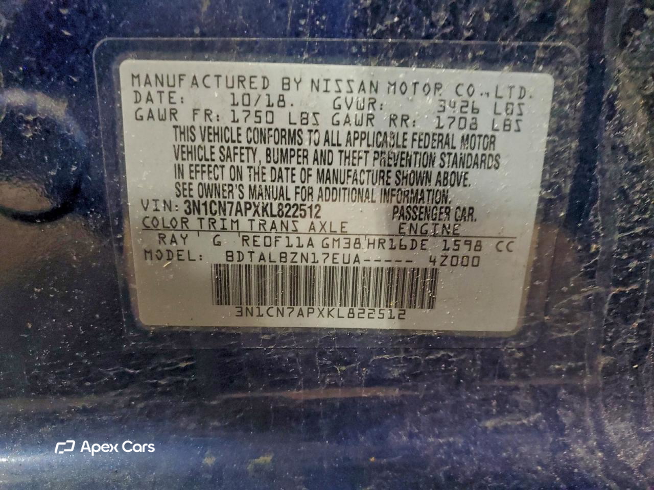 Nissan Versa 2019