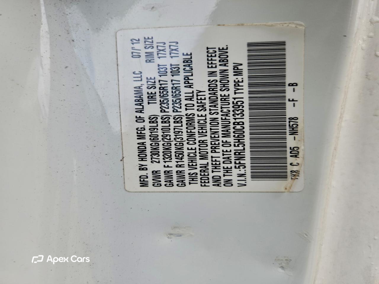 Honda Odyssey 2012