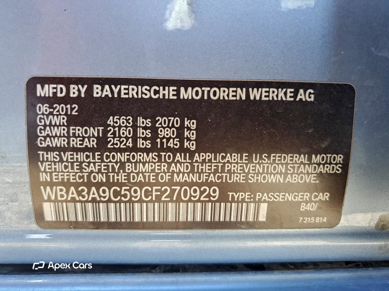 BMW Series 3 2012