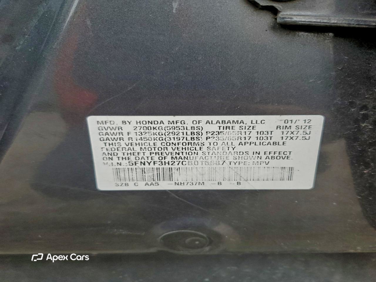 Honda Pilot 2012