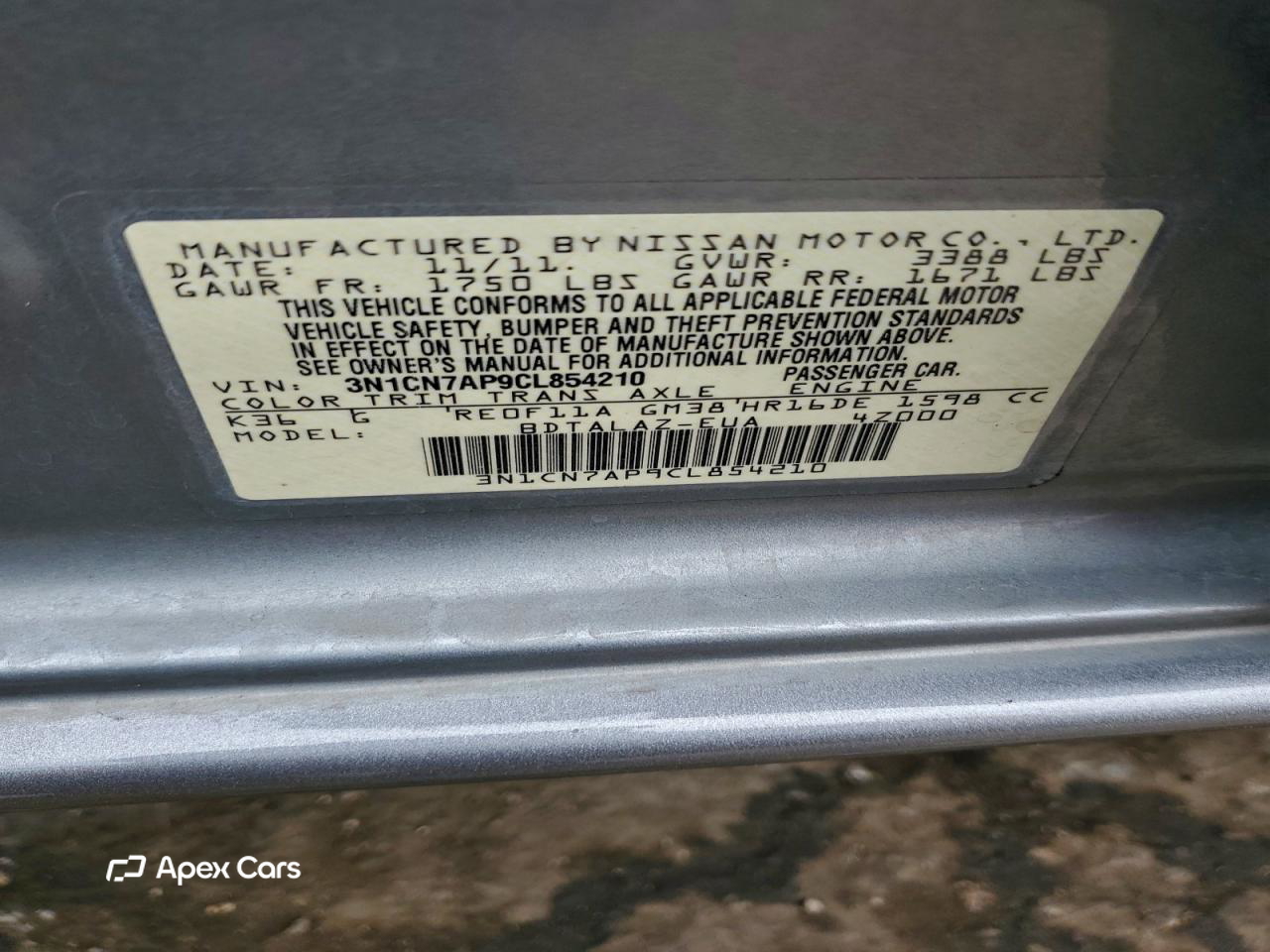 Nissan Versa 2012