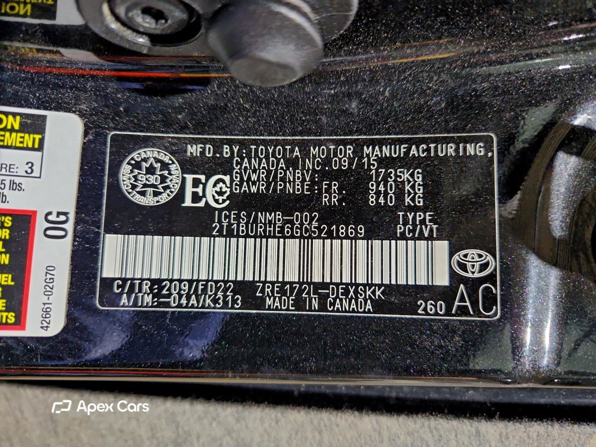 Toyota Corolla 2016