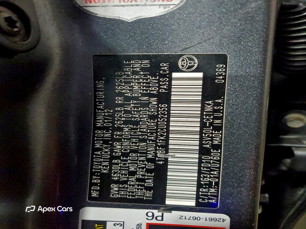 Toyota Camry 2012
