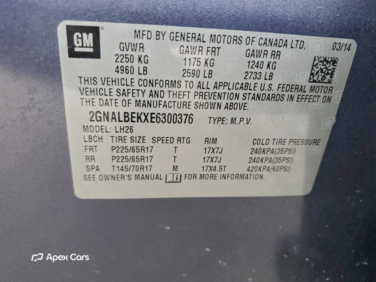 Chevrolet Equinox 2014
