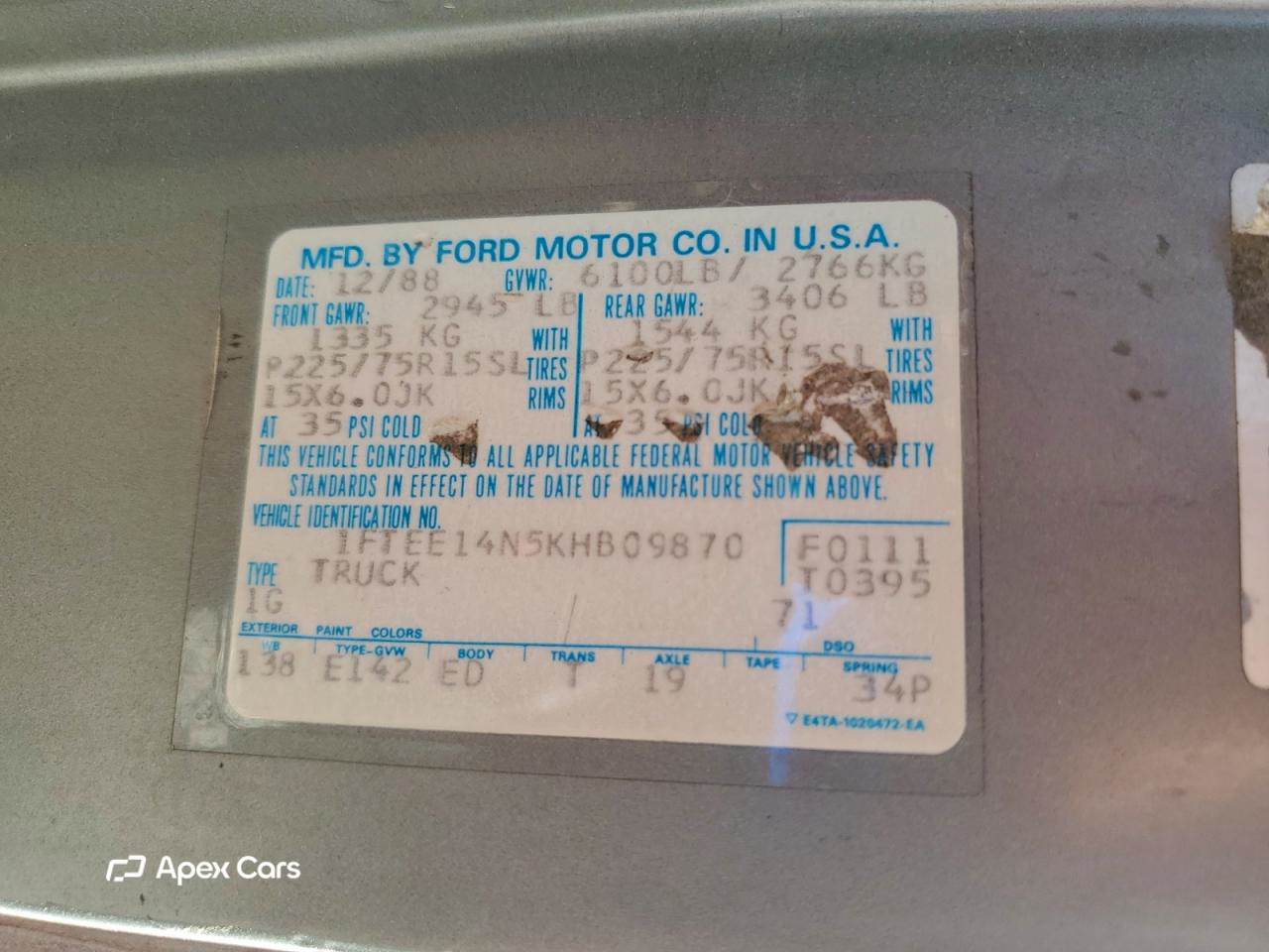 Ford Econoline 1989