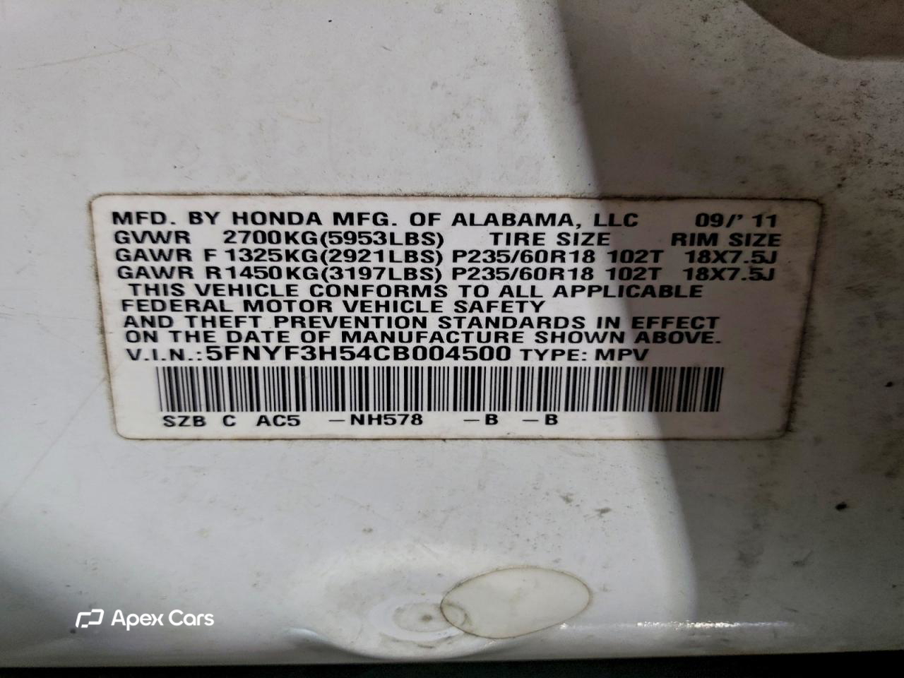 Honda Pilot 2012