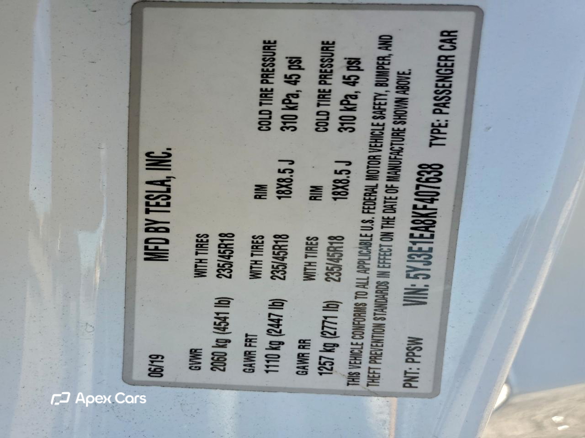 Tesla Model 3 2019