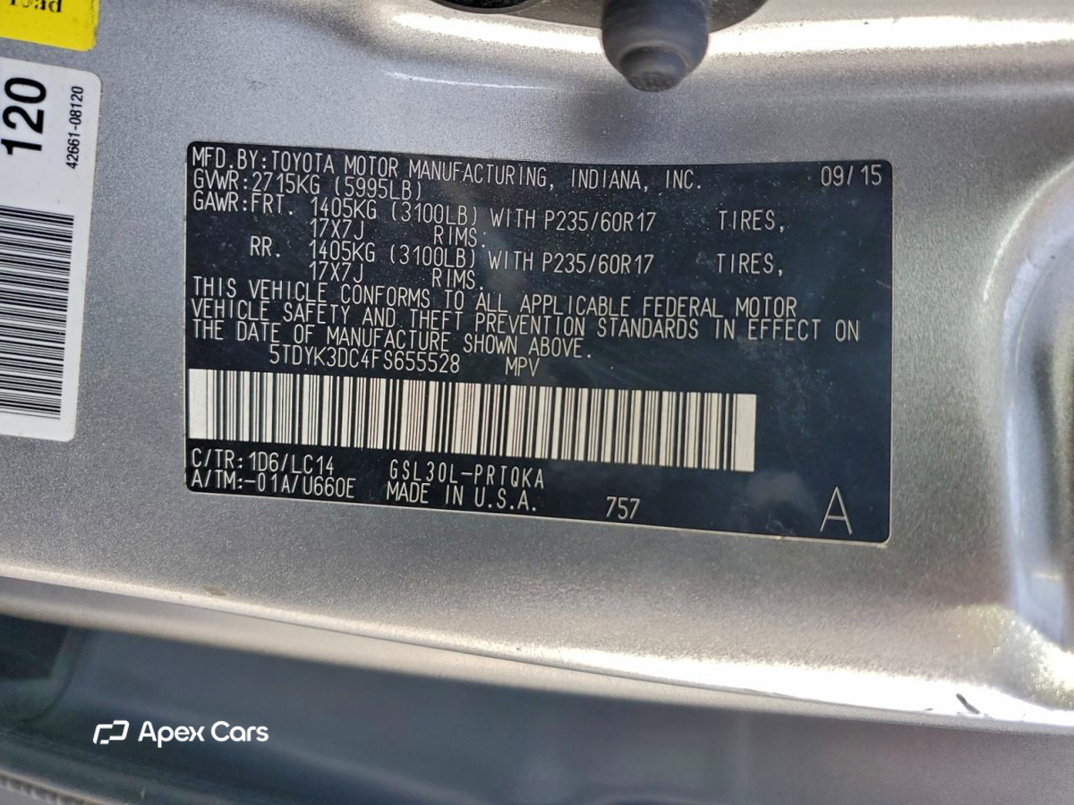 Toyota Sienna 2015