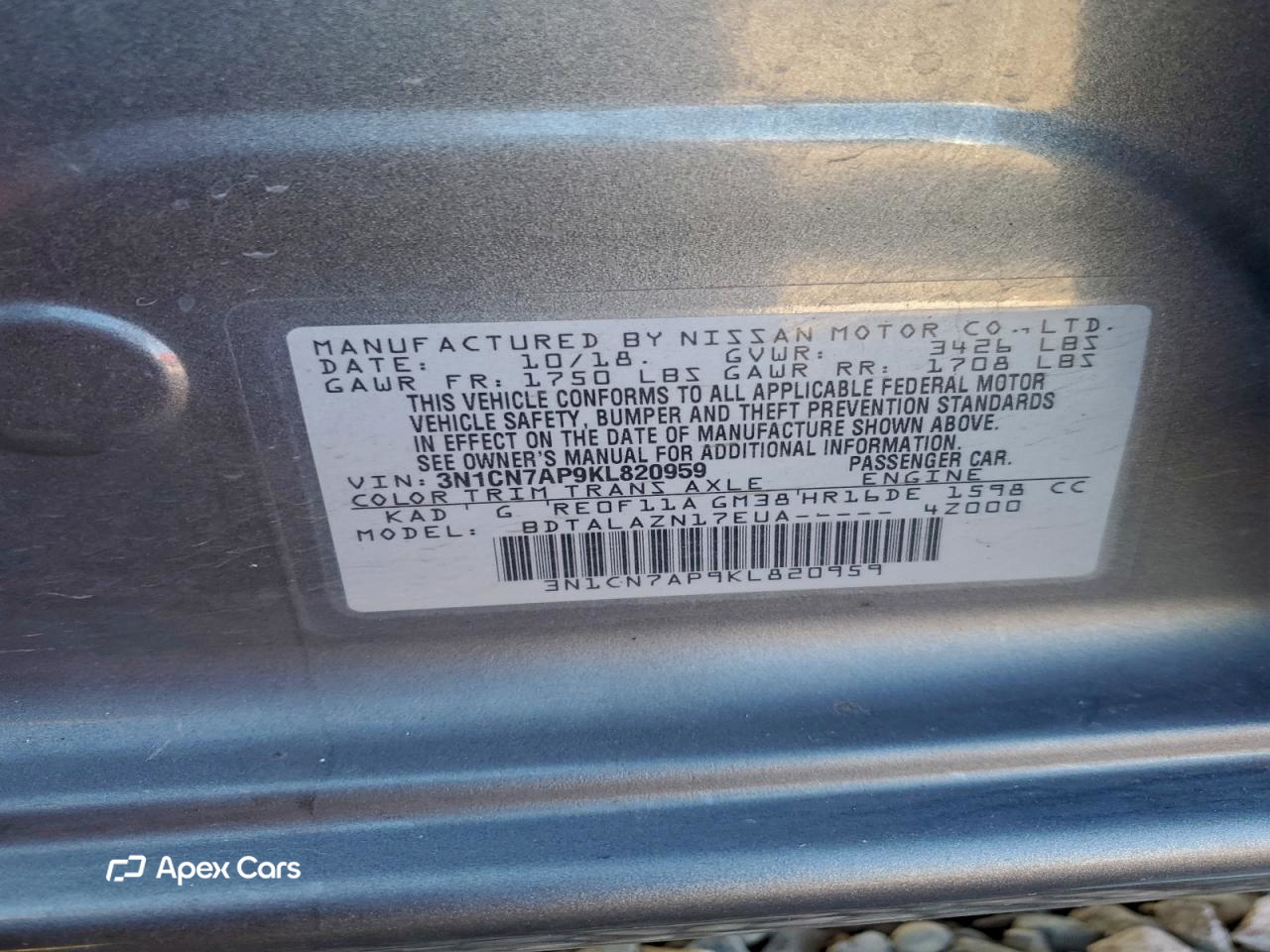 Nissan Versa 2019