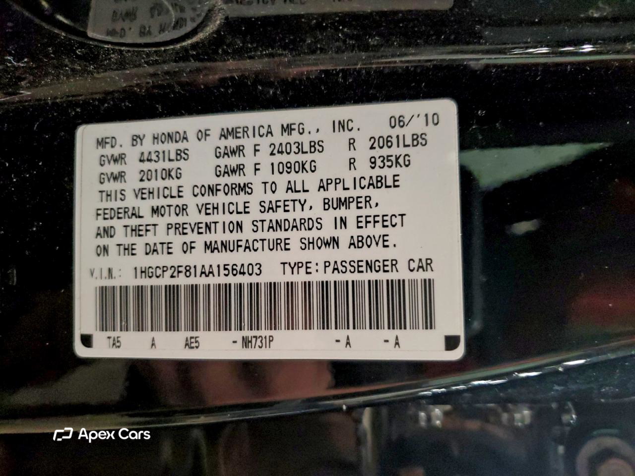 Honda Accord 2010