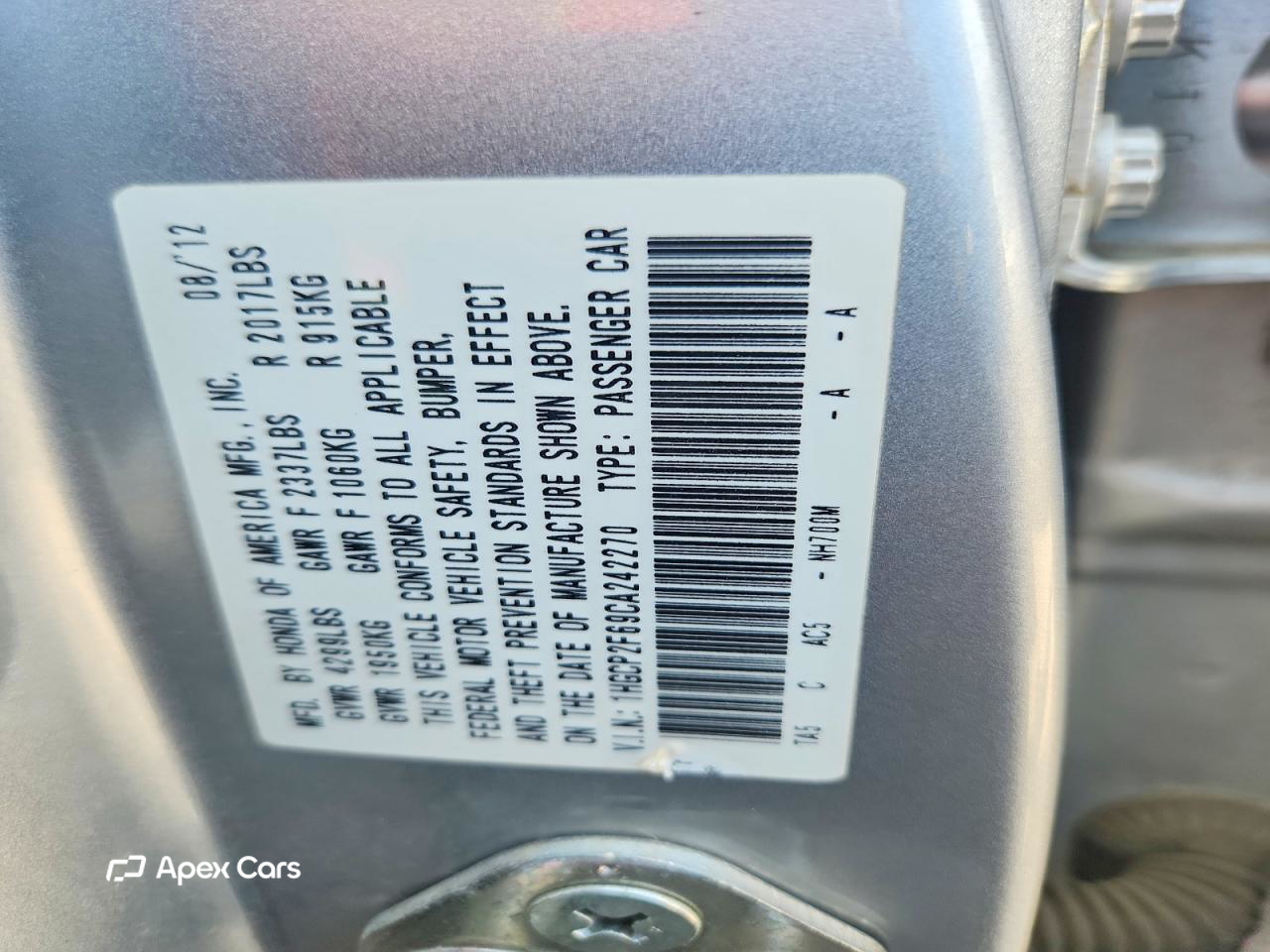Honda Accord 2012