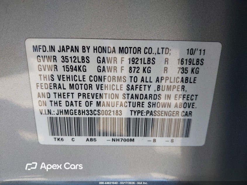 Honda Fit 2012