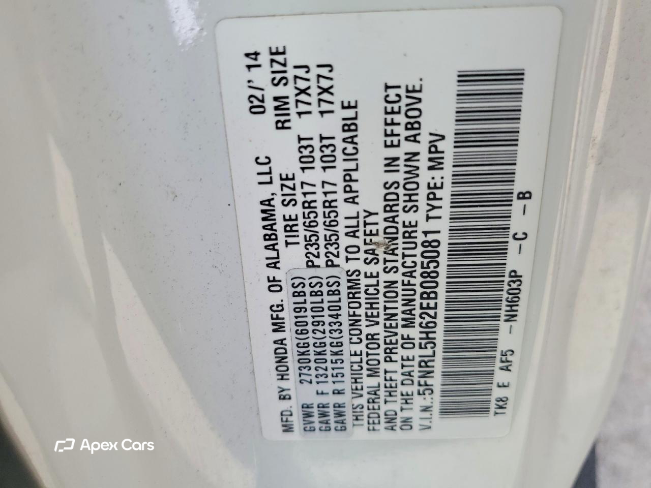 Honda Odyssey 2014
