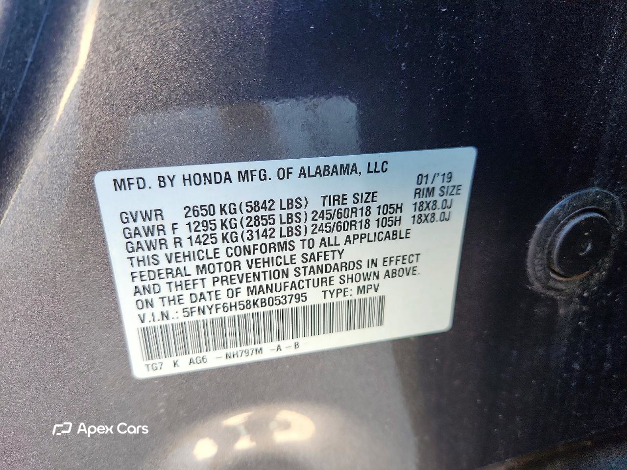 Honda Pilot 2019
