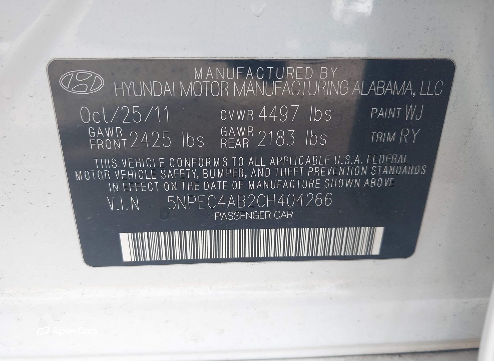 Hyundai Sonata 2012