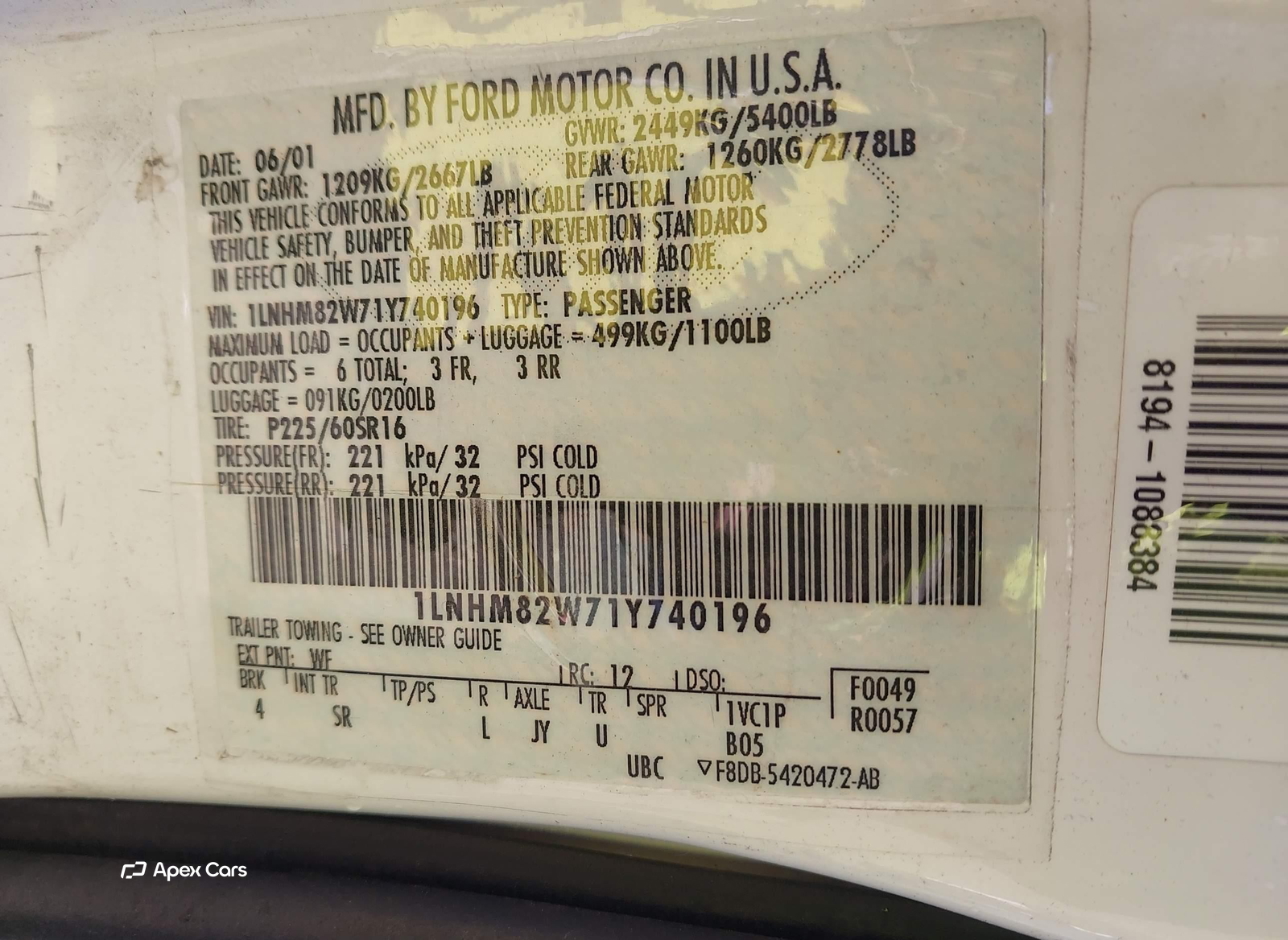 Lincoln Town Car 2001