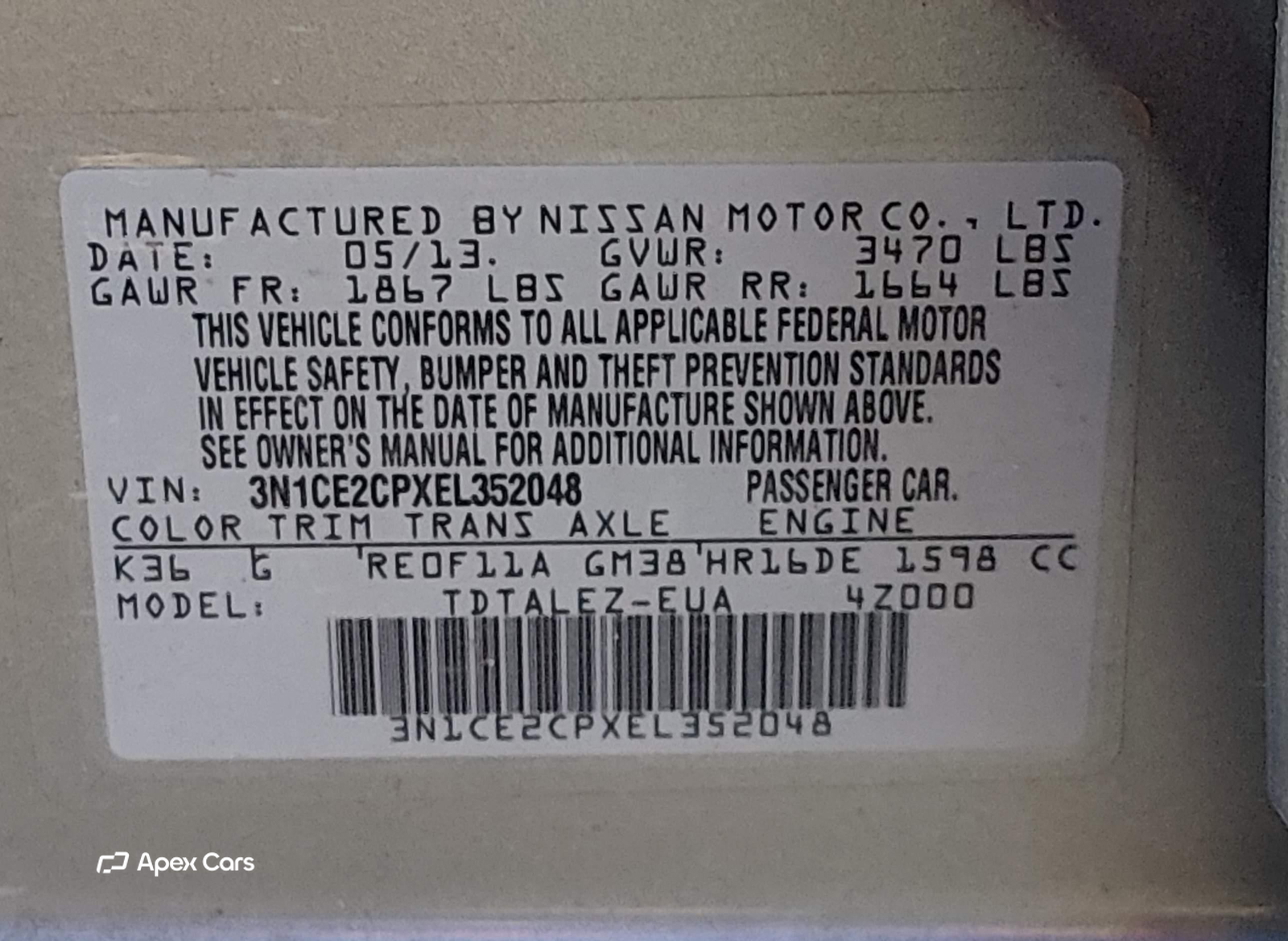 Nissan Versa 2014