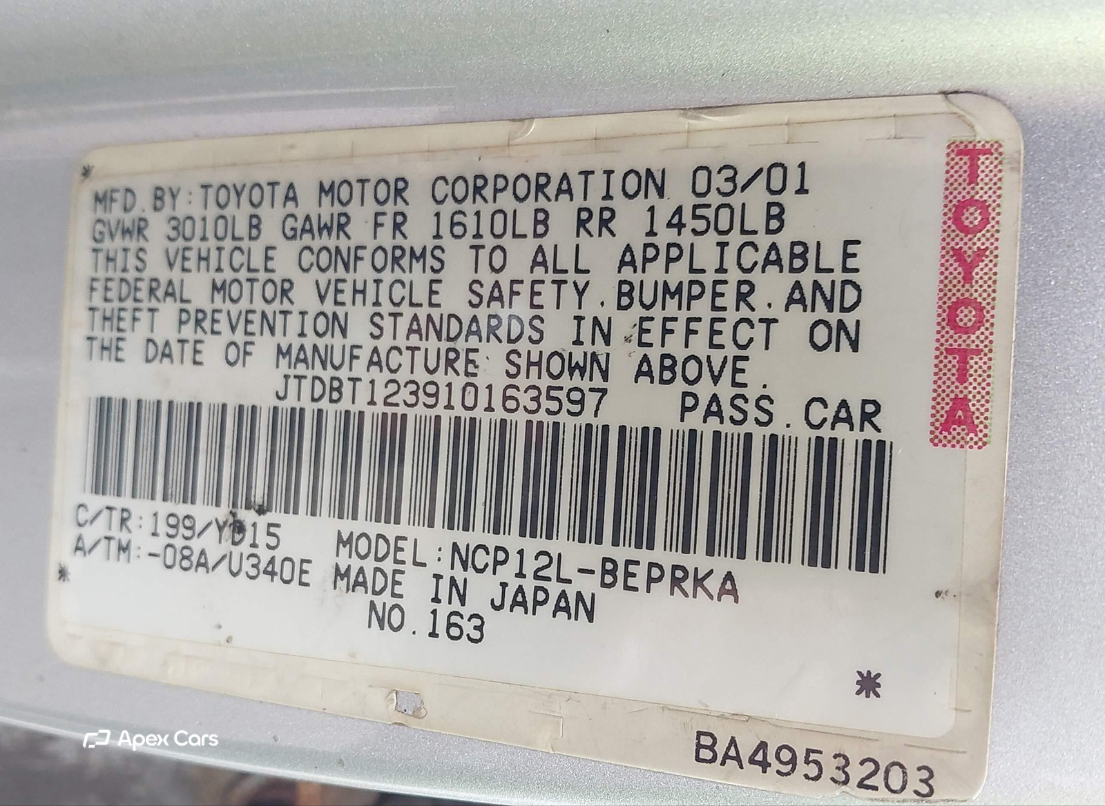 Toyota Echo 2001