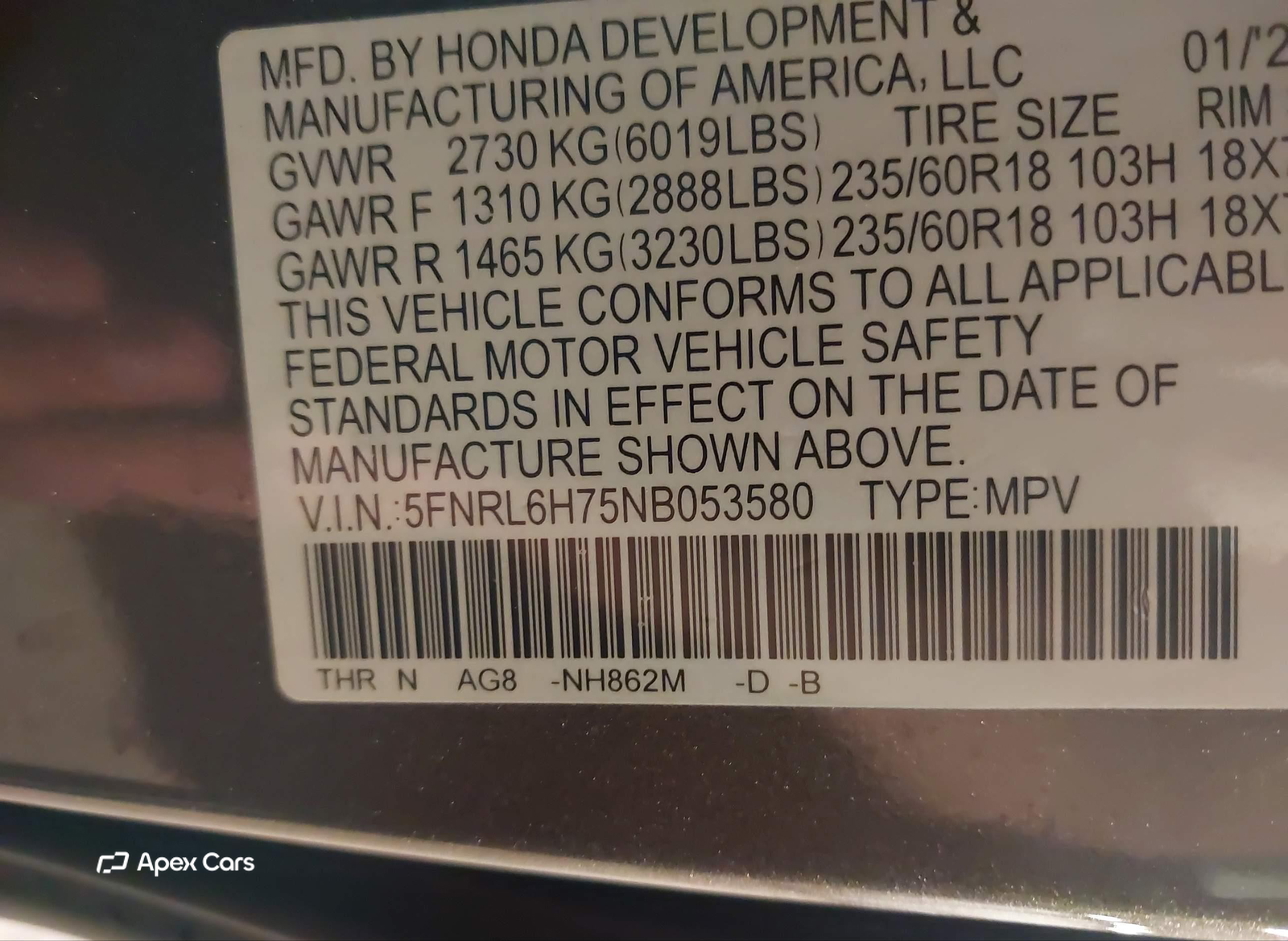 Honda Odyssey 2022