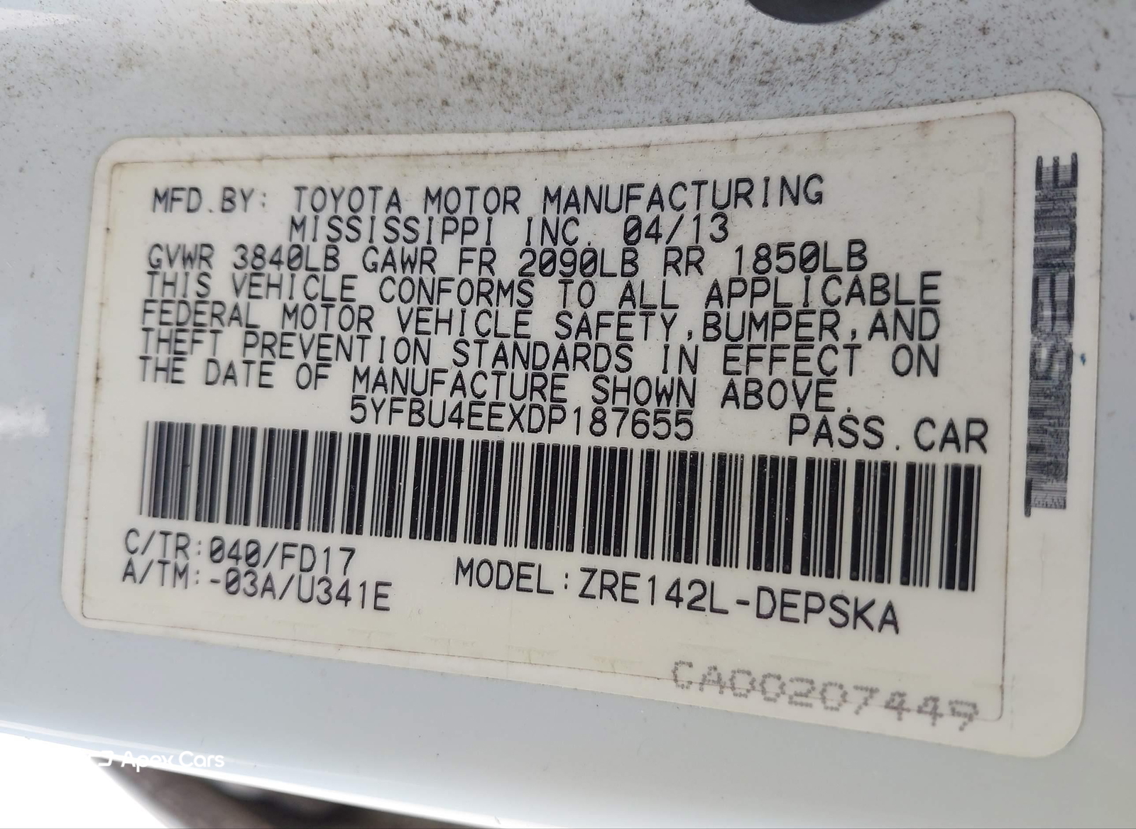 Toyota Corolla 2013