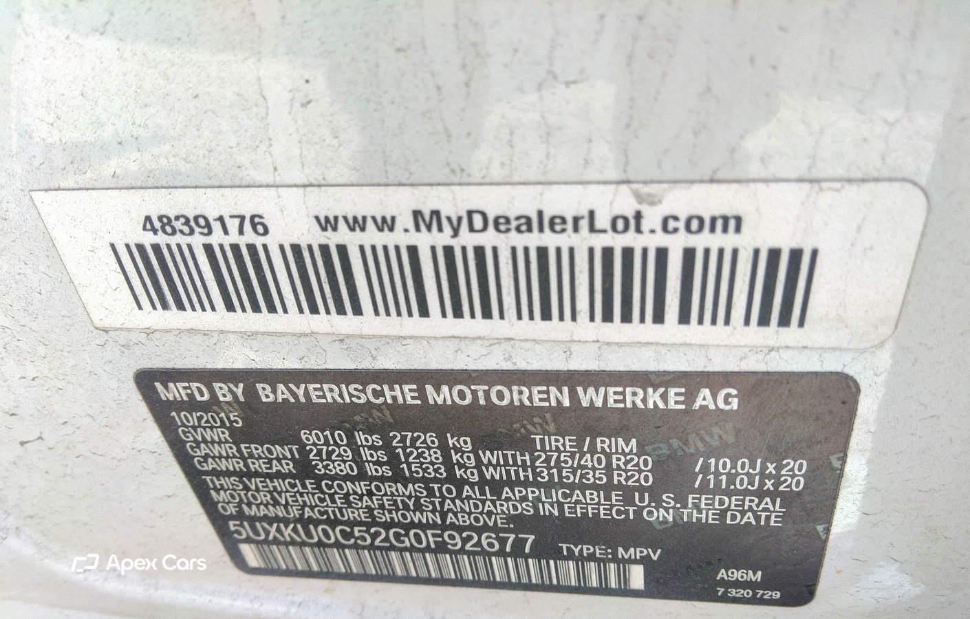 BMW X6 2016
