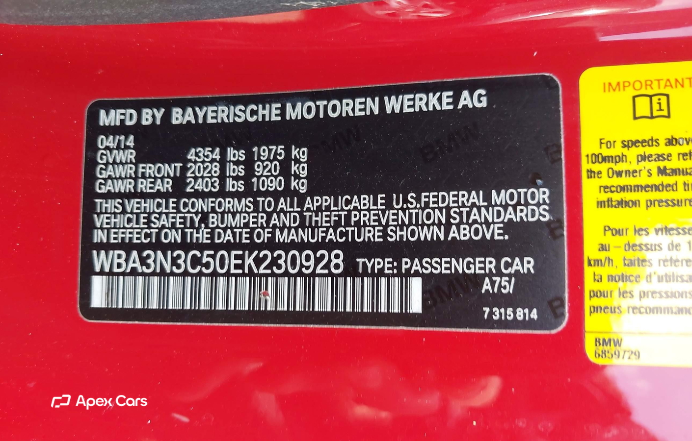 BMW Series 4 2014