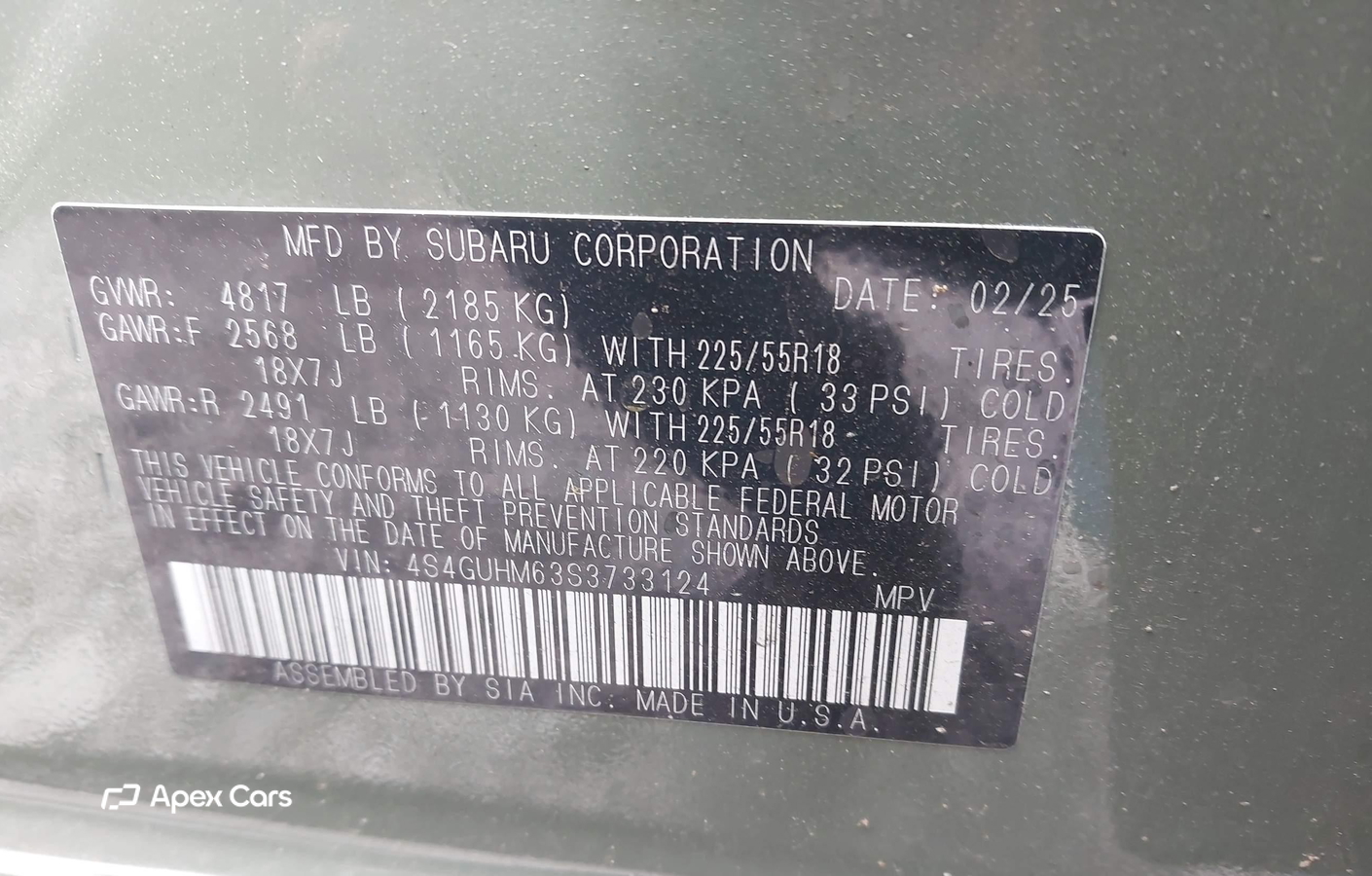 Subaru XV 2025