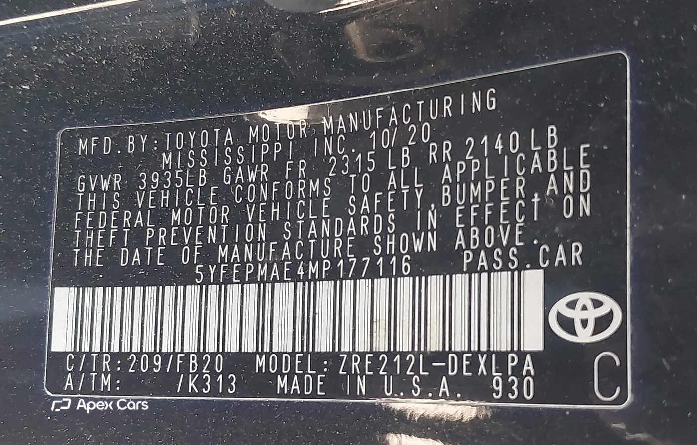 Toyota Corolla 2021