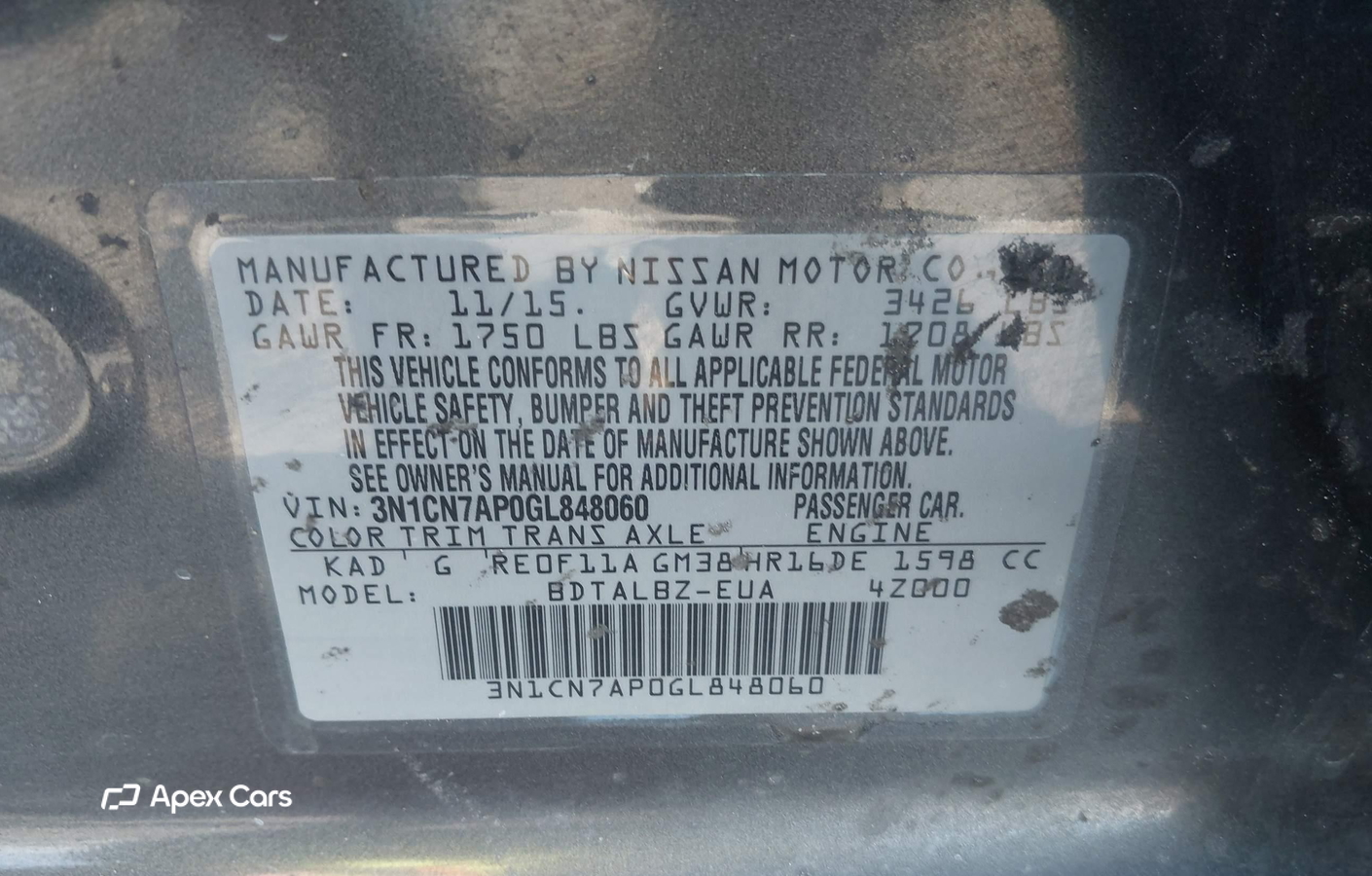 Nissan Versa 2016