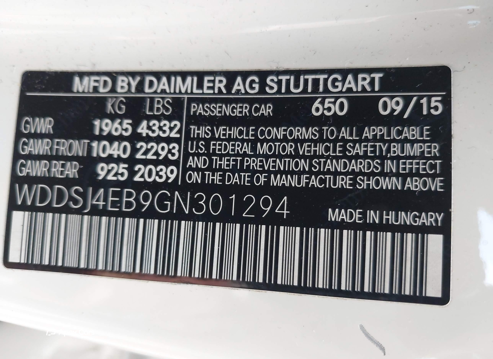 Mercedes-Benz CLA-klasse 2016