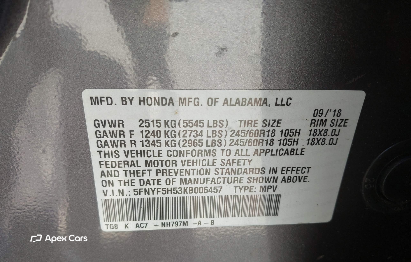 Honda Pilot 2019