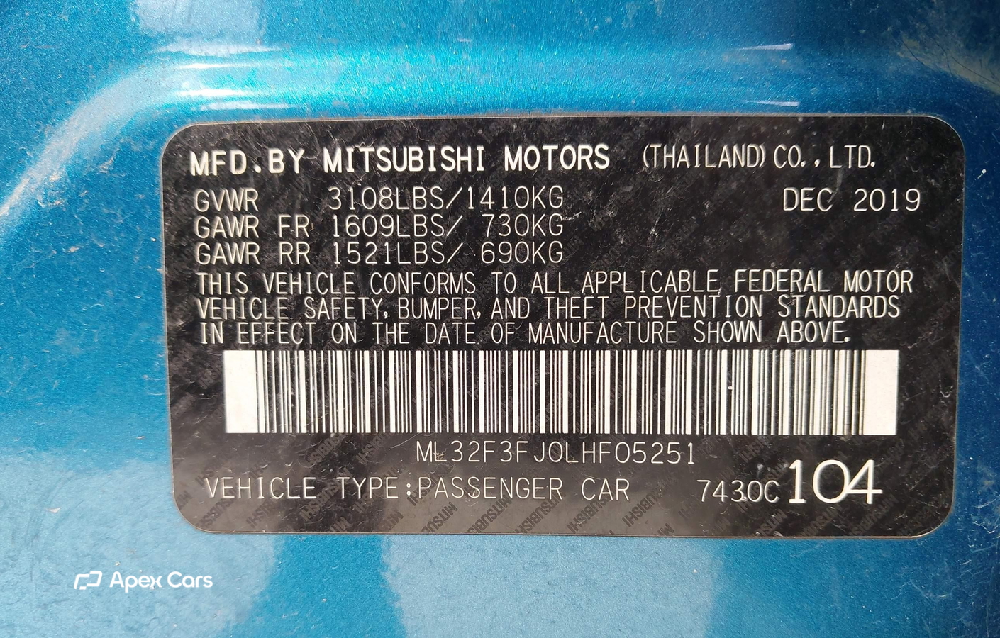 Mitsubishi Mirage 2020