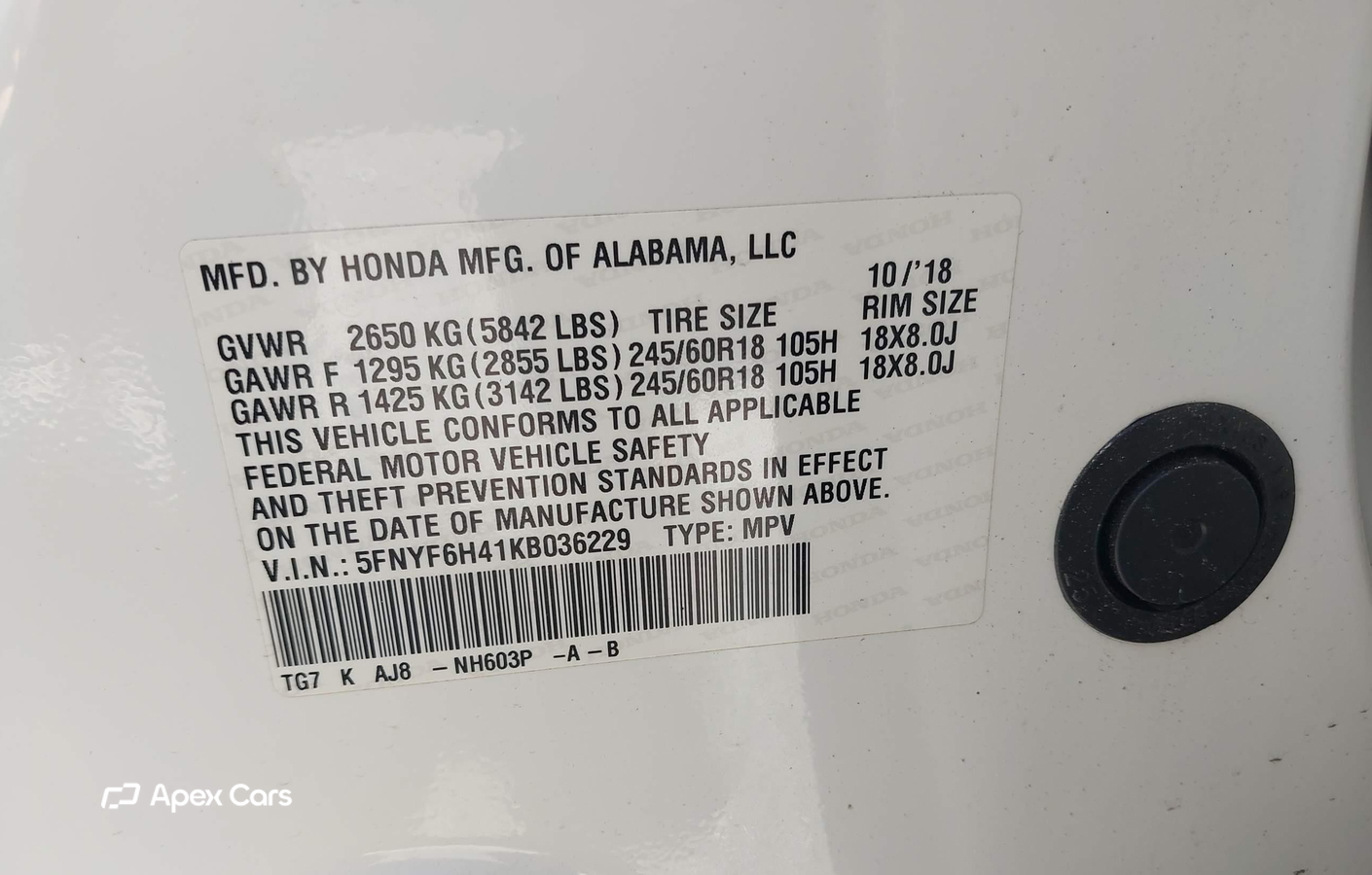Honda Pilot 2019