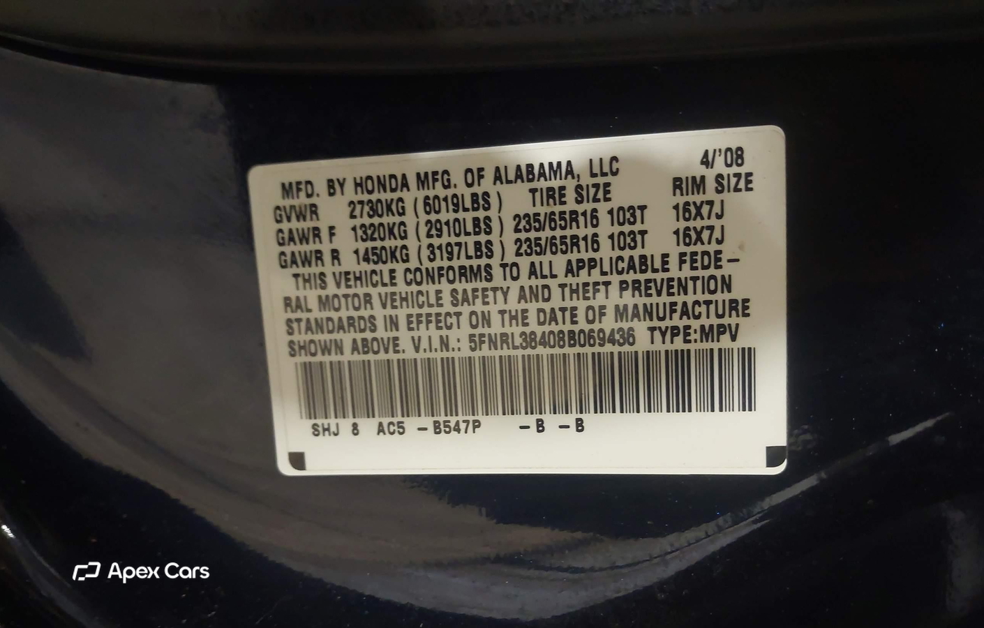 Honda Odyssey 2008